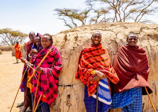 Maasai men in Ngorongoro conservation area